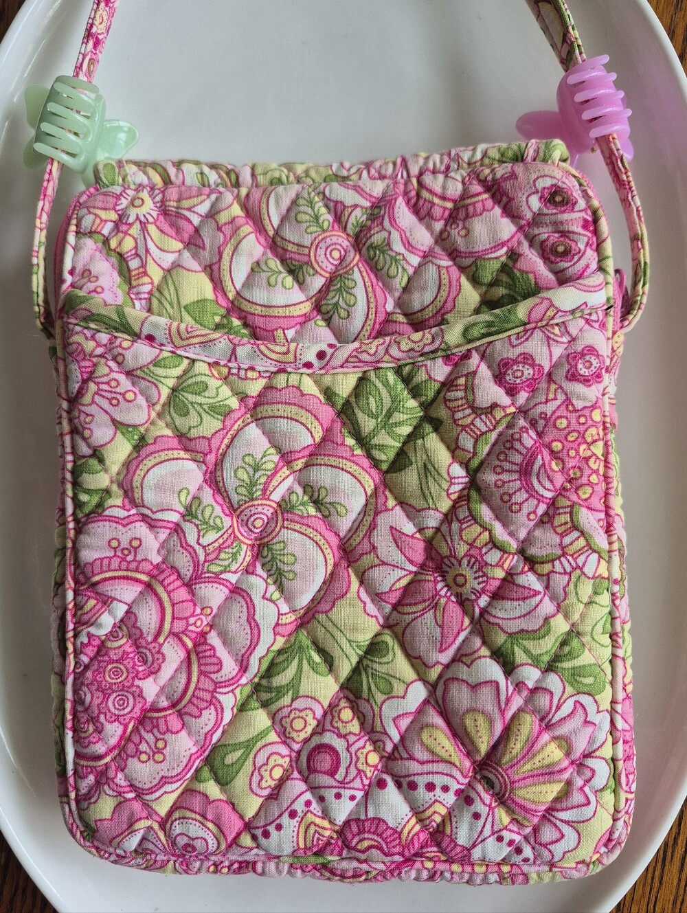Vera Bradley Petal Pink Crossbody Purse (2006) - Picture 6 of 12